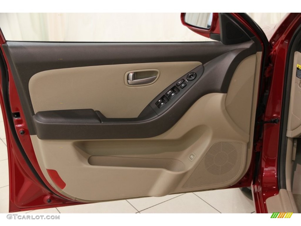 2007 Hyundai Elantra GLS Sedan Beige Door Panel Photo #84664613