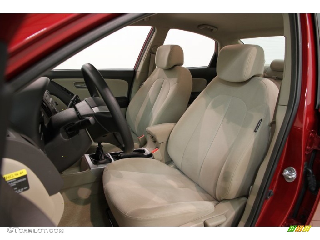 Beige Interior 2007 Hyundai Elantra GLS Sedan Photo #84664628