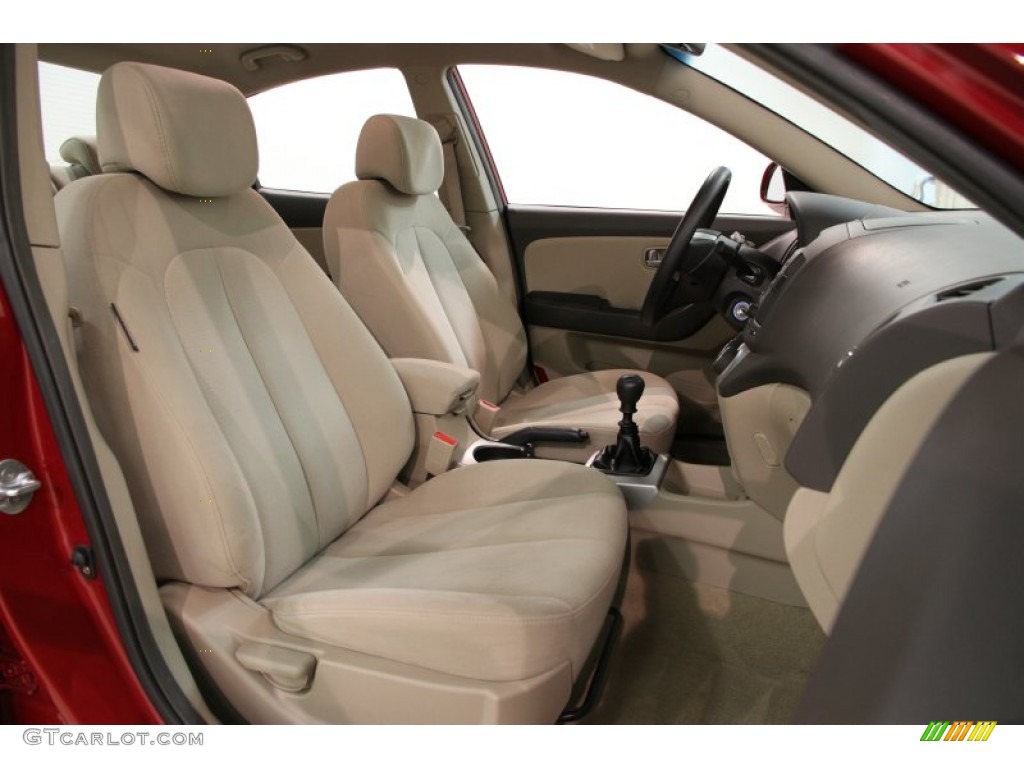Beige Interior 2007 Hyundai Elantra GLS Sedan Photo #84664682