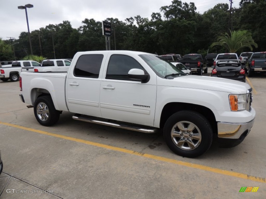 Summit White 2009 GMC Sierra 1500 SLT Crew Cab Exterior Photo #84664811