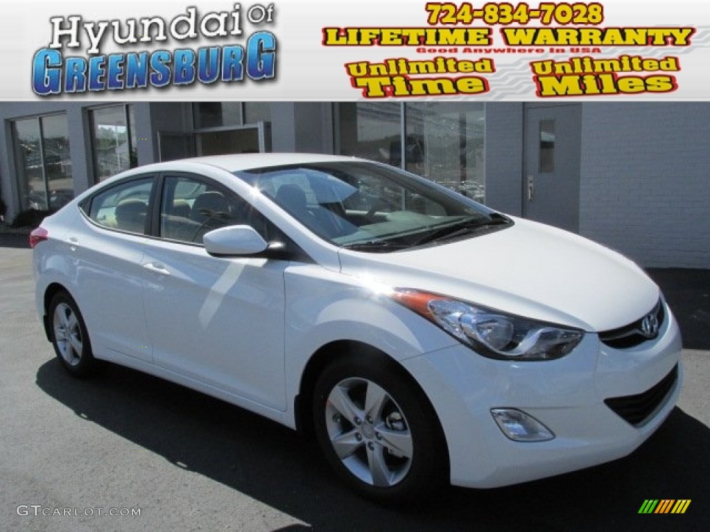 2013 Elantra GLS - Shimmering White / Beige photo #1