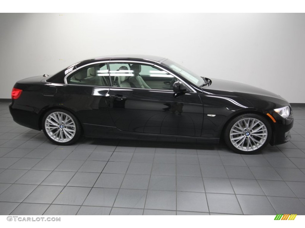 2011 3 Series 335i Convertible - Jet Black / Cream Beige photo #8
