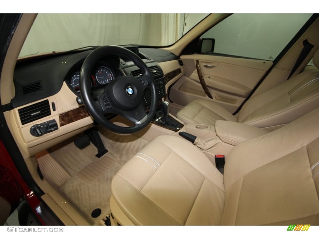 2008 X3 3.0si - Crimson Red / Sand Beige/Black Nevada Leather photo #3