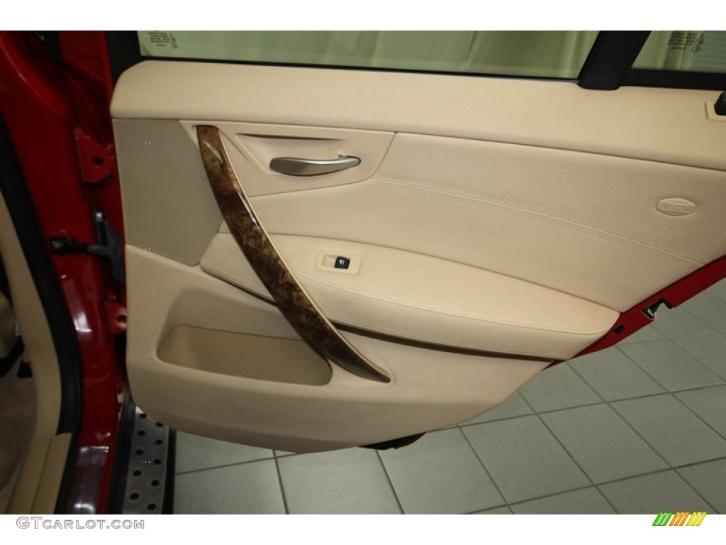 2008 X3 3.0si - Crimson Red / Sand Beige/Black Nevada Leather photo #35