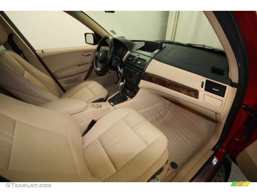 2008 X3 3.0si - Crimson Red / Sand Beige/Black Nevada Leather photo #37