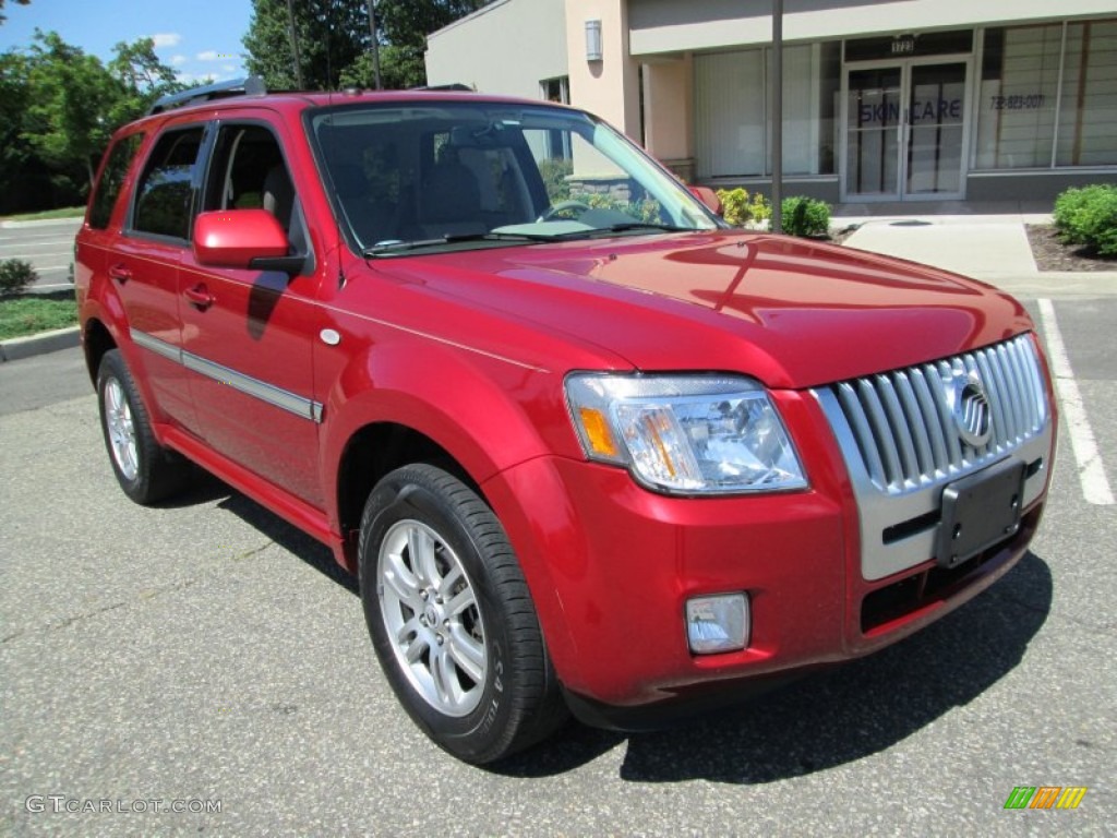 Vivid Red Metallic 2009 Mercury Mariner V6 Premier 4WD Exterior Photo #84666773