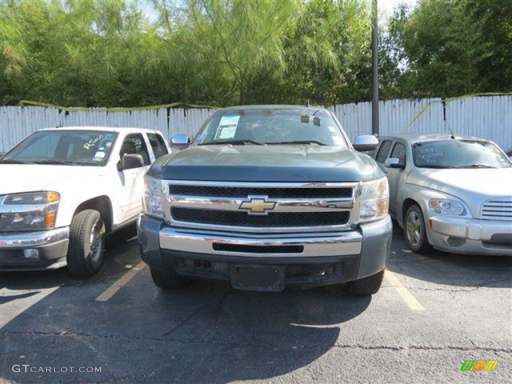 2009 Silverado 1500 LT Extended Cab - Blue Granite Metallic / Ebony photo #2