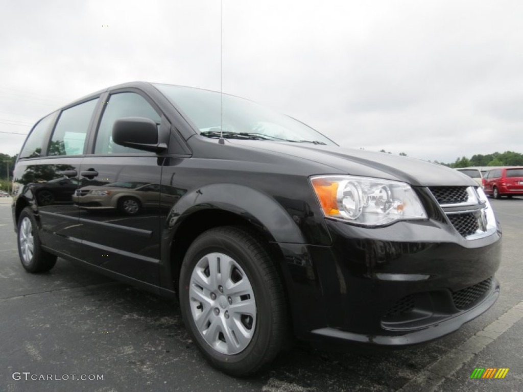Brilliant Black Crystal Pearl 2014 Dodge Grand Caravan American Value Package Exterior Photo #84670493