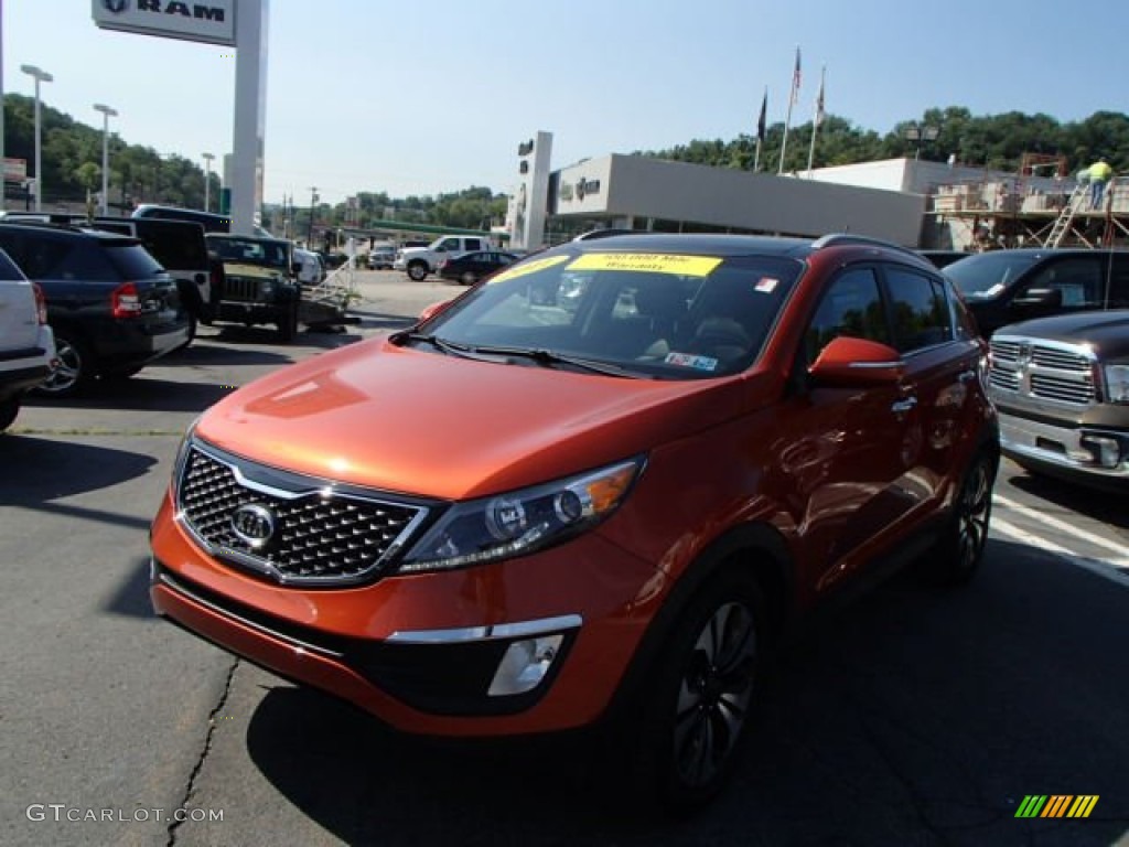 2011 Sportage SX - Techno Orange / Black photo #1