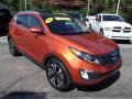 Techno Orange 2011 Kia Sportage SX Exterior