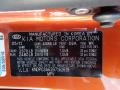 D2A: Techno Orange 2011 Kia Sportage SX Color Code