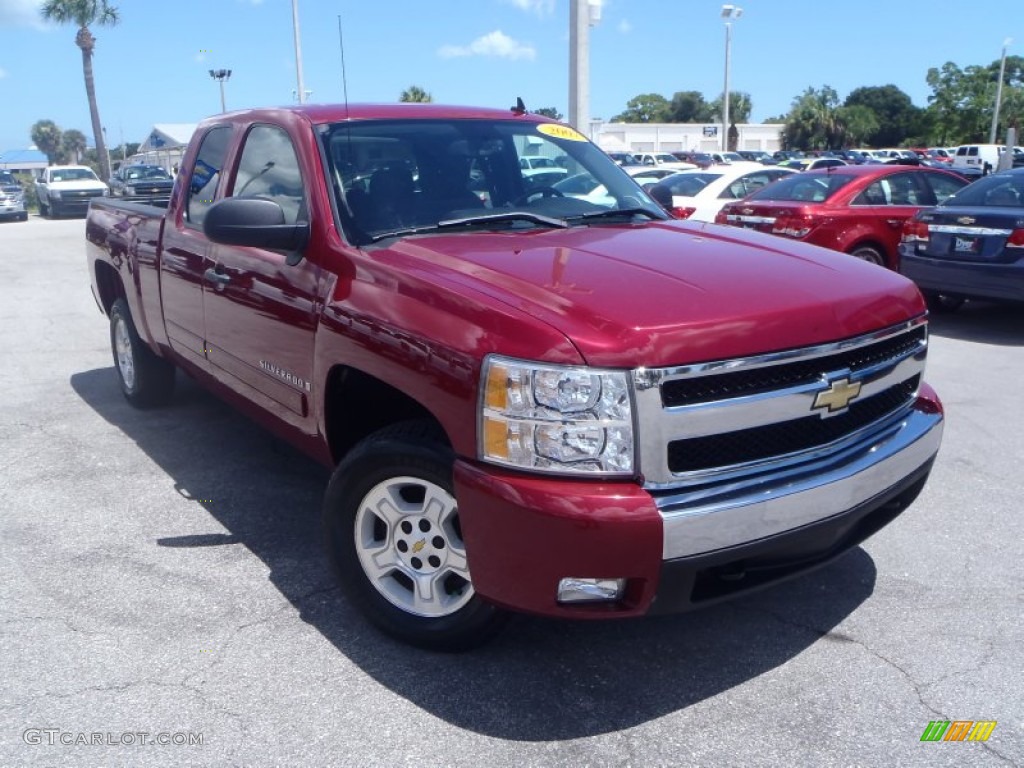 2007 Silverado 1500 LT Extended Cab - Sport Red Metallic / Ebony Black photo #1