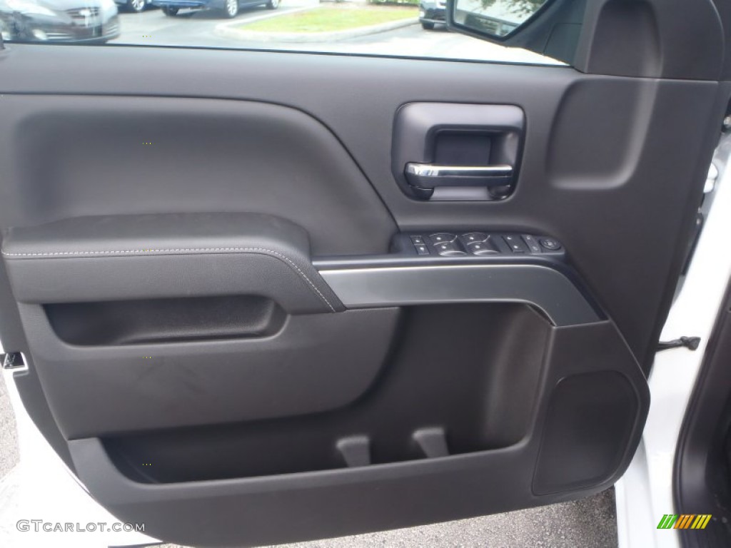 2014 Chevrolet Silverado 1500 LT Double Cab Jet Black Door Panel Photo #84672191