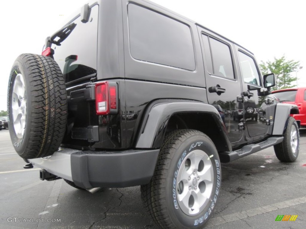 Black 2014 Jeep Wrangler Unlimited Sahara 4x4 Exterior Photo #84672965