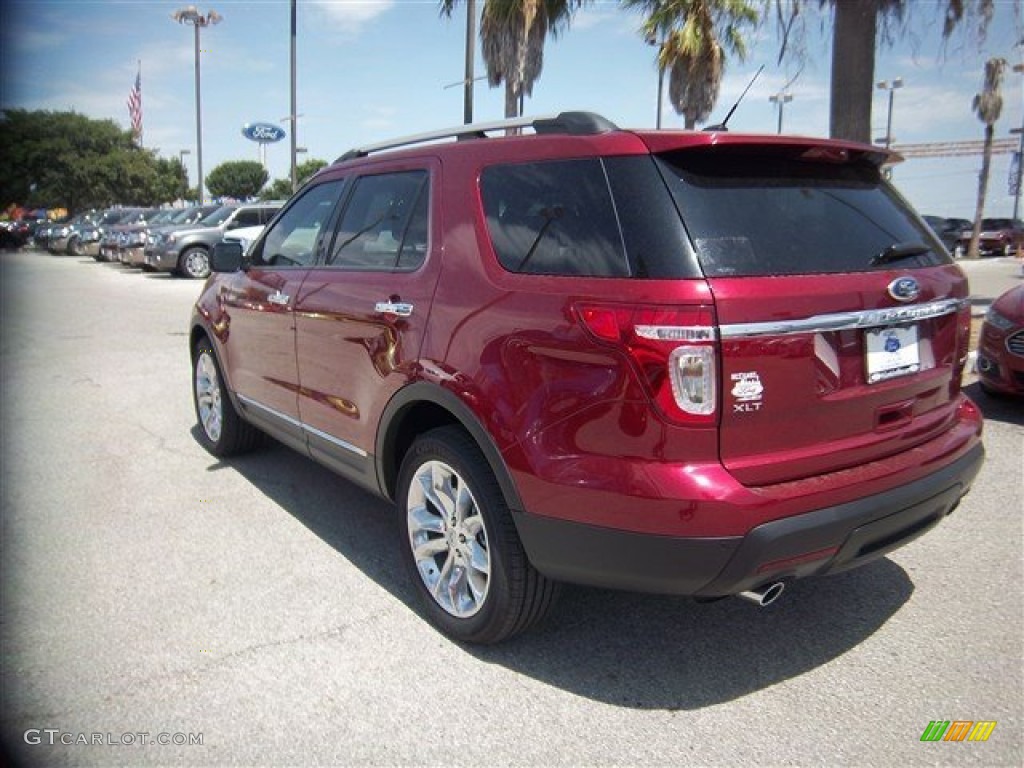 2014 Explorer XLT - Ruby Red / Medium Light Stone photo #3