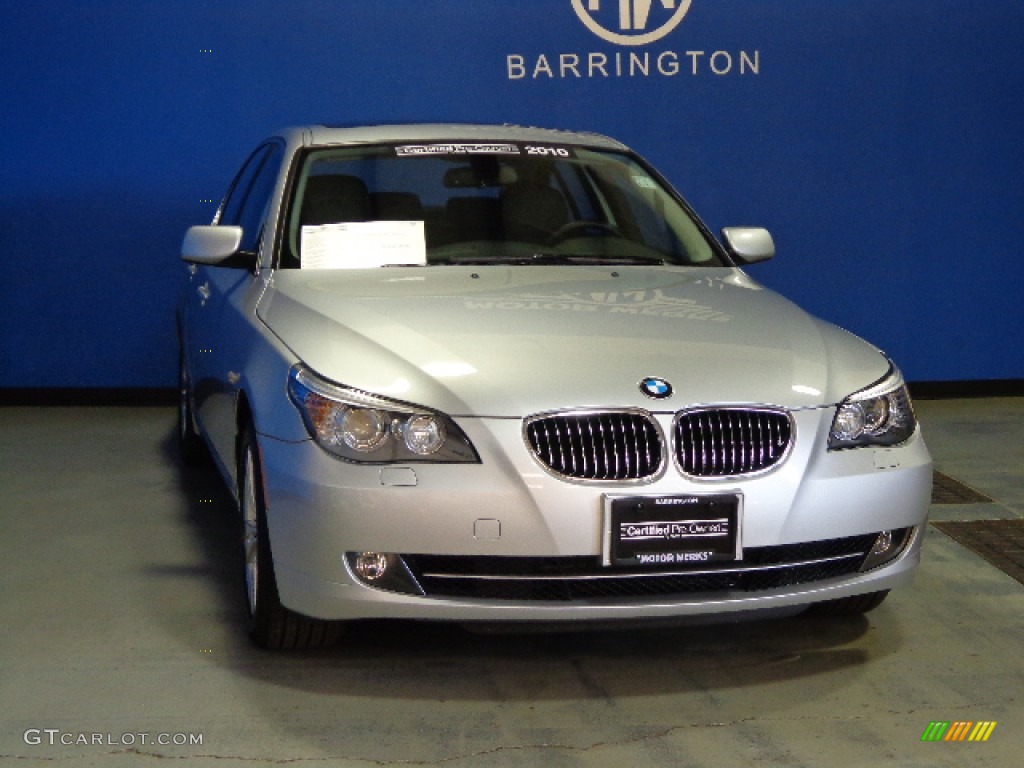 2010 5 Series 528i xDrive Sedan - Titanium Silver Metallic / Black Dakota Leather photo #1