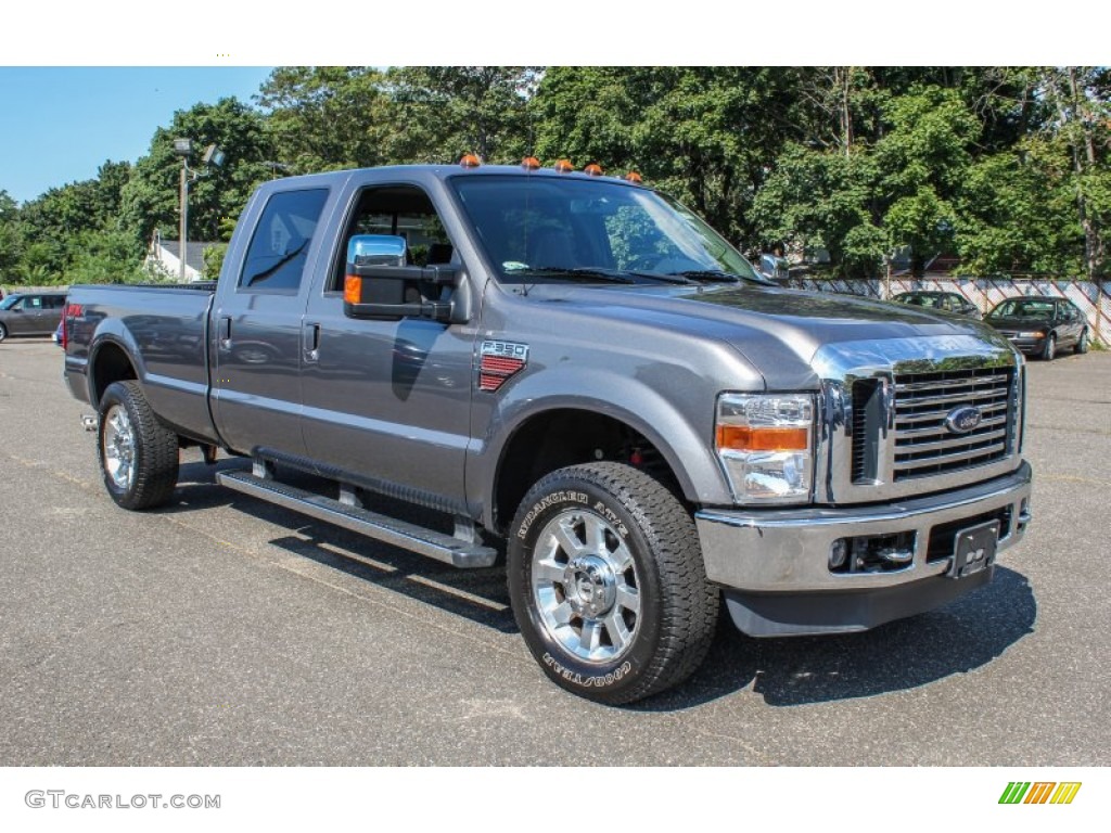 2010 F350 Super Duty Lariat Crew Cab 4x4 - Sterling Grey Metallic / Ebony photo #8