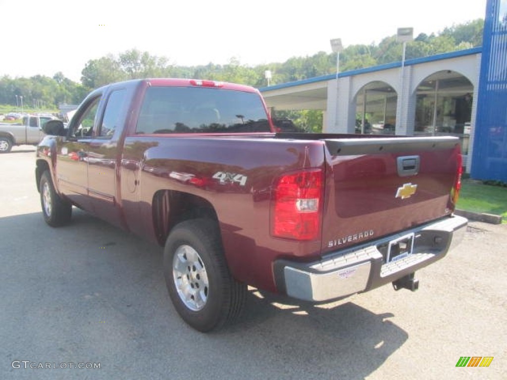 2013 Silverado 1500 LT Extended Cab 4x4 - Deep Ruby Metallic / Ebony photo #4