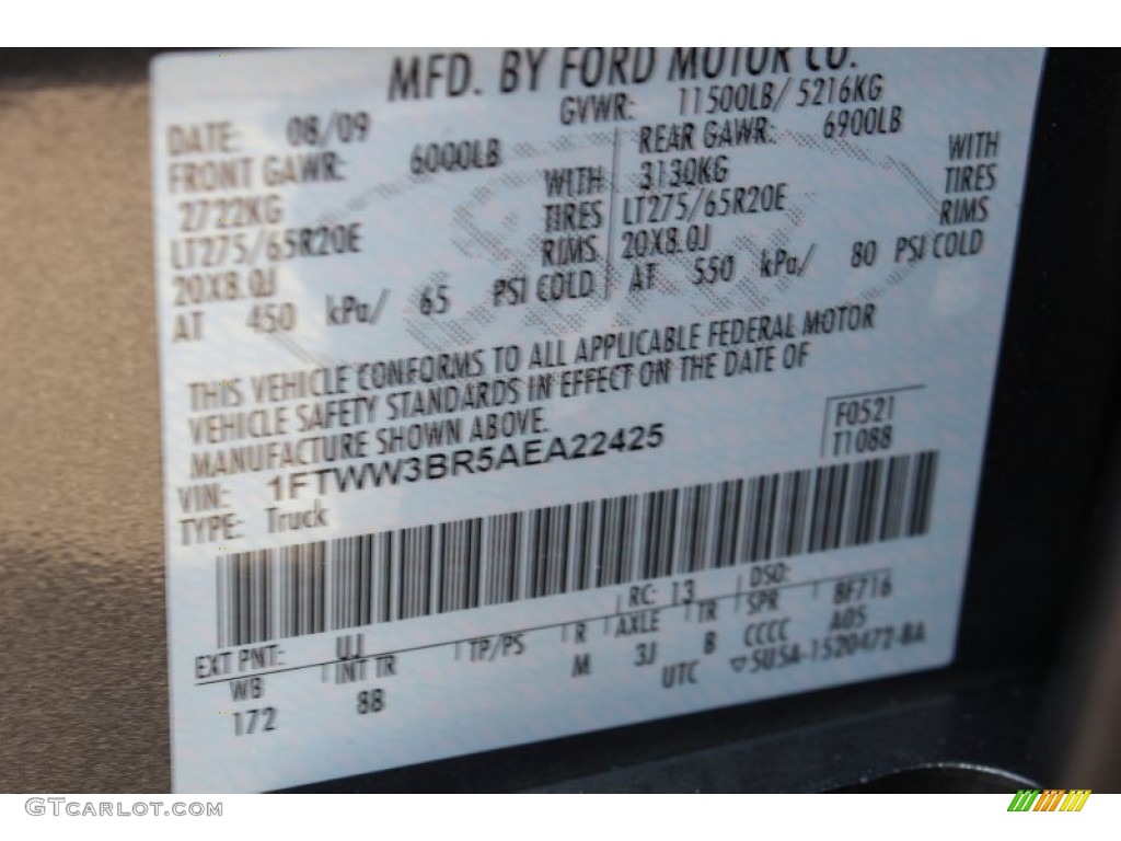 2010 F350 Super Duty Lariat Crew Cab 4x4 - Sterling Grey Metallic / Ebony photo #22