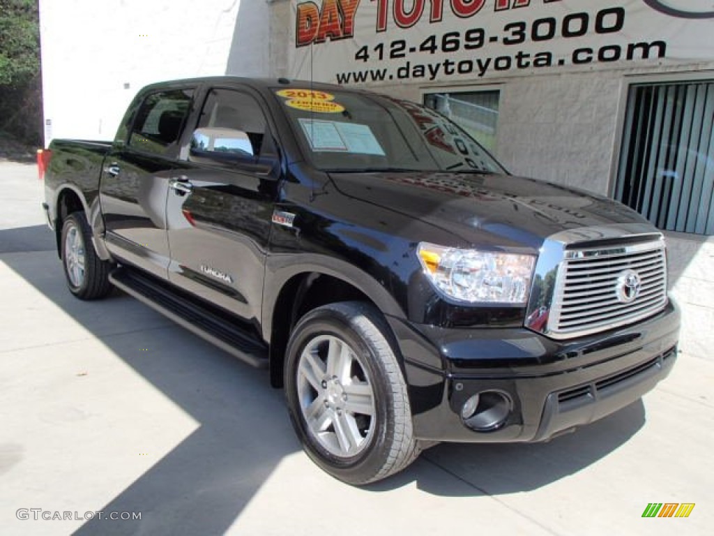 2013 Tundra Limited CrewMax 4x4 - Black / Red Rock photo #2