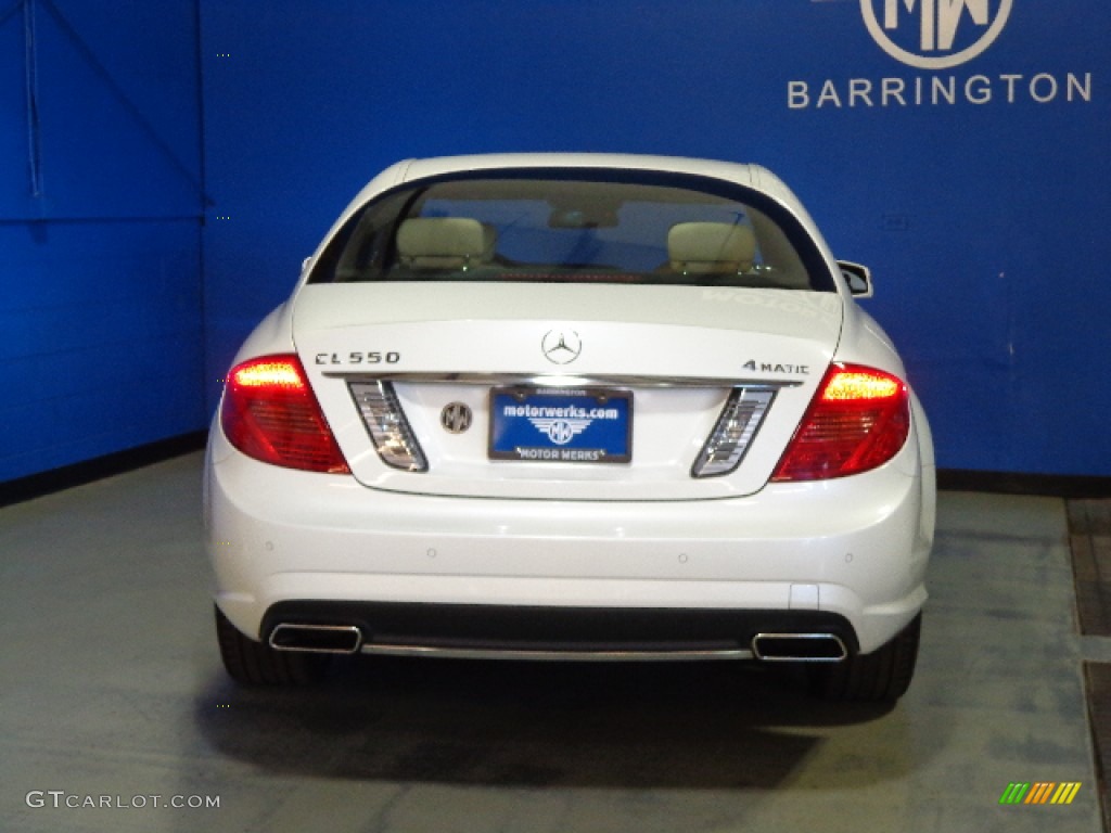 2012 CL 550 4MATIC - Diamond White Metallic / Sahara Beige/Black photo #6