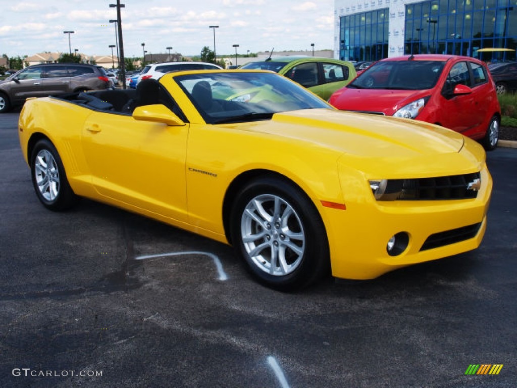 Rally Yellow 2013 Chevrolet Camaro LT Convertible Exterior Photo #84682874