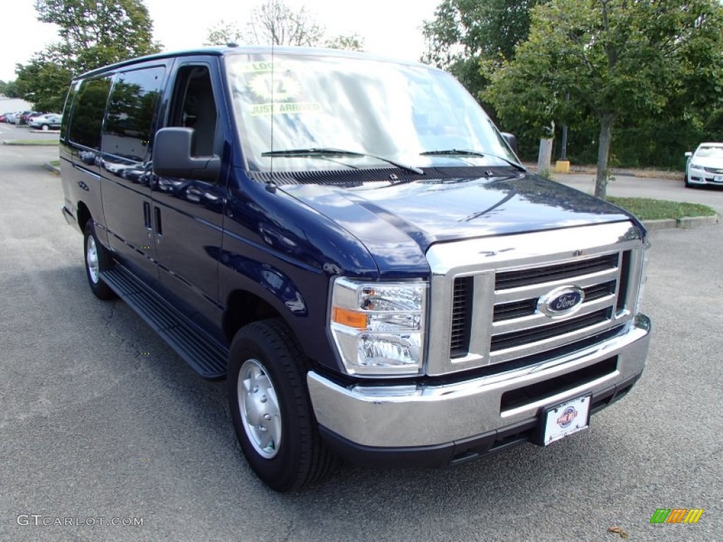 2012 E Series Van E350 XL Extended Passenger - Dark Blue Pearl / Medium Flint photo #3