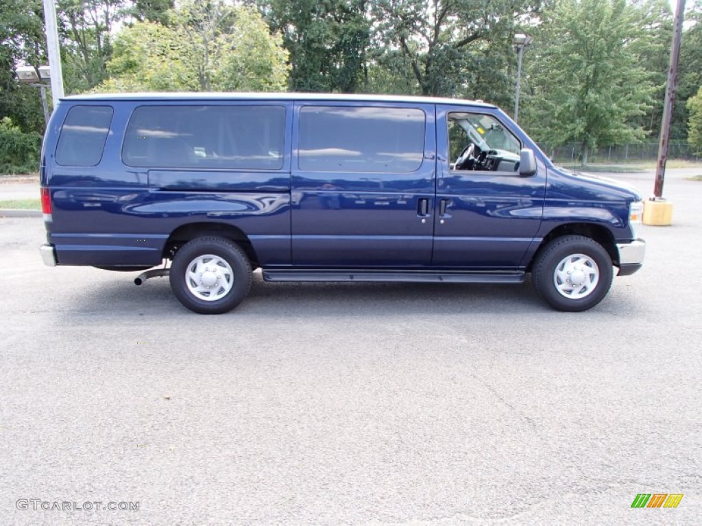 2012 E Series Van E350 XL Extended Passenger - Dark Blue Pearl / Medium Flint photo #4