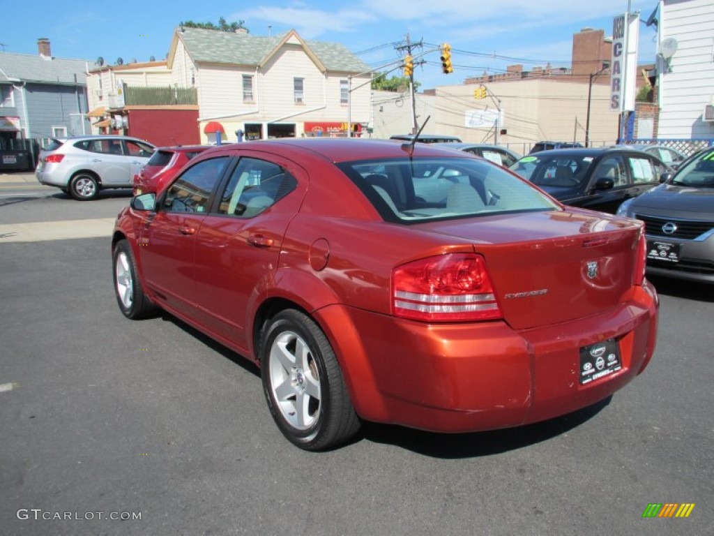 2008 Avenger SE - Sunburst Orange Pearl / Dark Khaki/Light Graystone photo #6