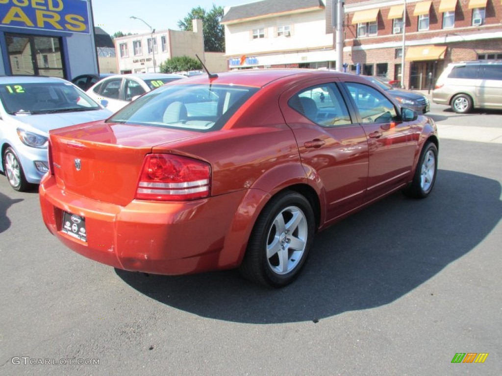 2008 Avenger SE - Sunburst Orange Pearl / Dark Khaki/Light Graystone photo #8