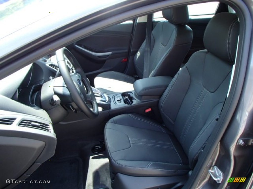 Charcoal Black Interior 2014 Ford Focus Titanium Sedan Photo #84688022