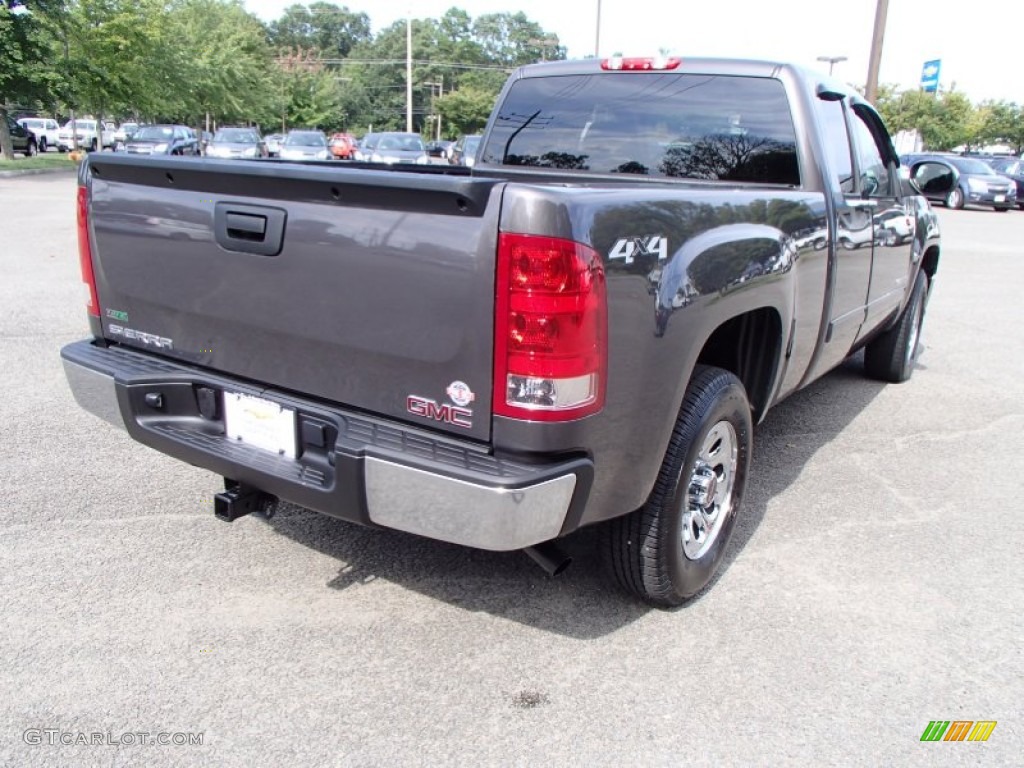 2010 Sierra 1500 SL Extended Cab 4x4 - Storm Gray Metallic / Dark Titanium photo #7