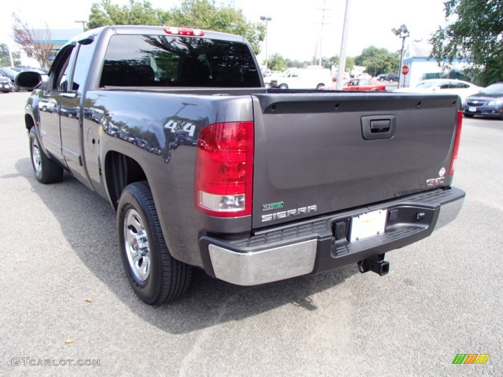 2010 Sierra 1500 SL Extended Cab 4x4 - Storm Gray Metallic / Dark Titanium photo #9