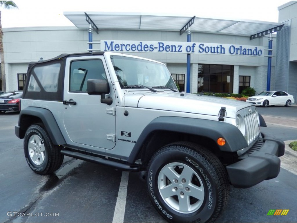 2008 Wrangler X 4x4 - Bright Silver Metallic / Dark Slate Gray/Medium Slate Gray photo #1