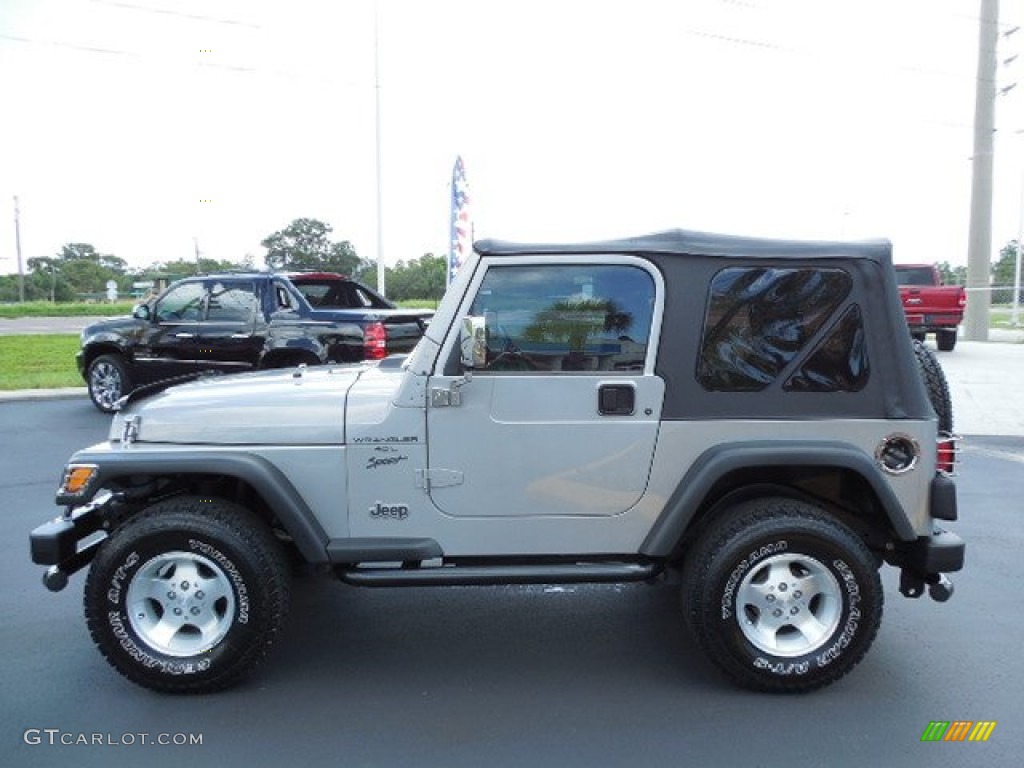 2001 Wrangler Sport 4x4 - Silverstone Metallic / Agate Black photo #2