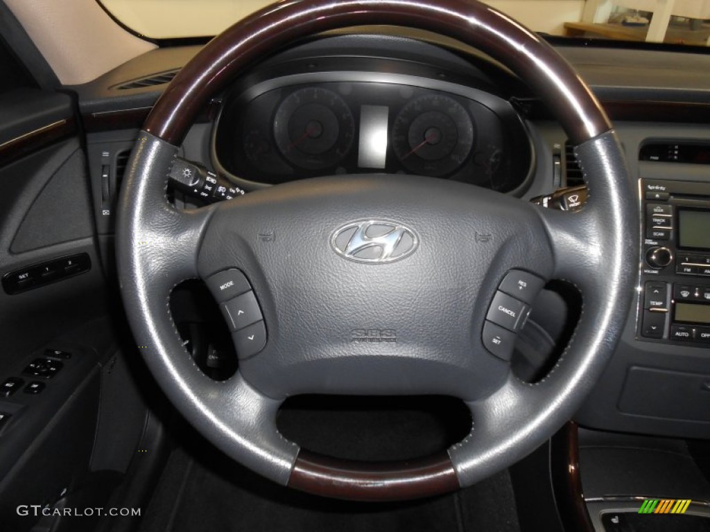 2010 Hyundai Azera Limited Brown Steering Wheel Photo #84691304