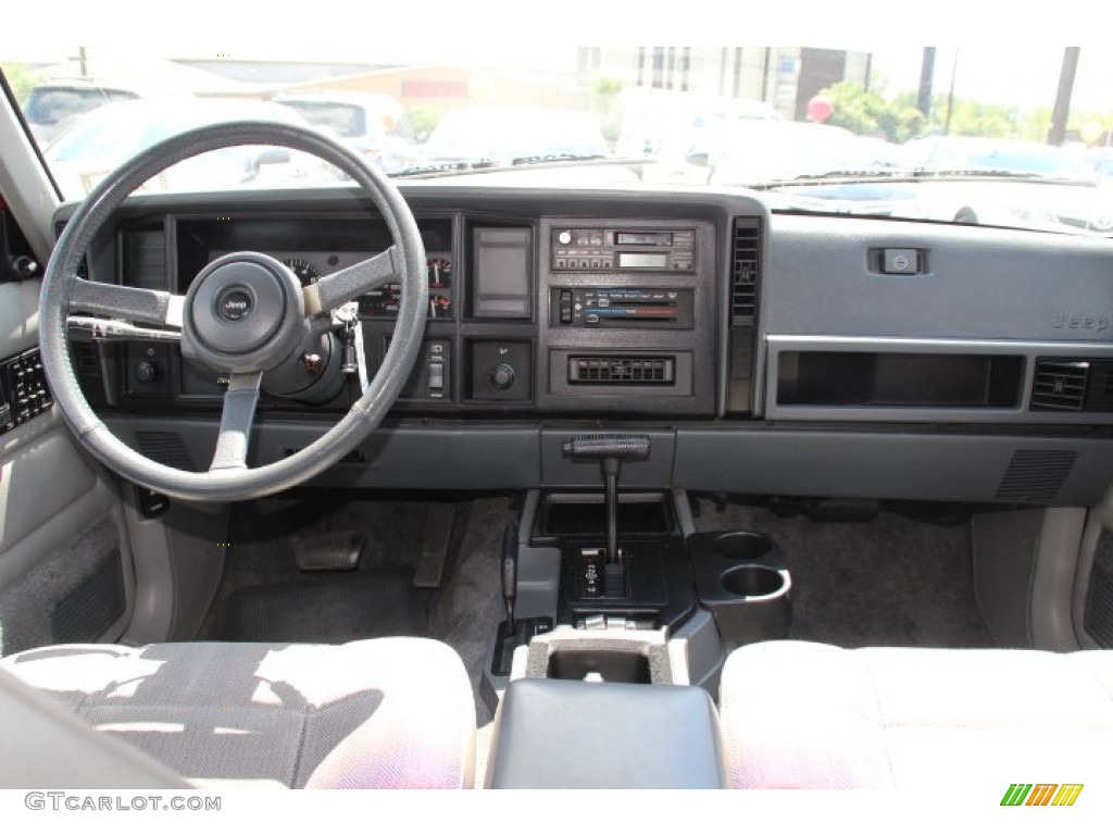 1994 Jeep Cherokee Sport 4x4 Gray Dashboard Photo #84692804