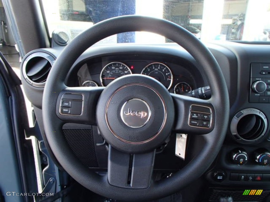 2014 Jeep Wrangler Unlimited Sport 4x4 Black Steering Wheel Photo #84692909