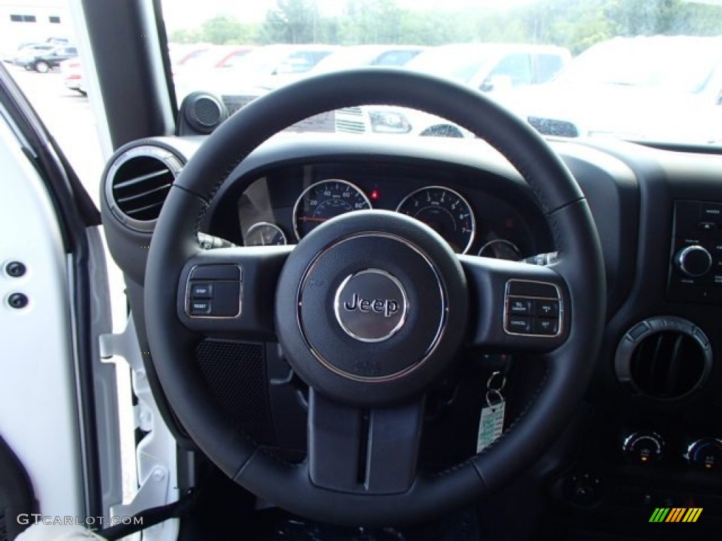2014 Jeep Wrangler Sport S 4x4 Black Steering Wheel Photo #84693335