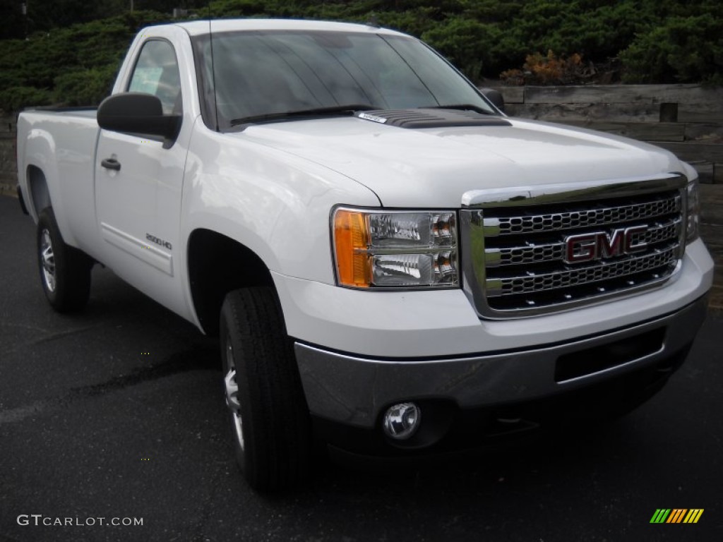 Summit White 2013 GMC Sierra 2500HD SLE Regular Cab Exterior Photo #84694634