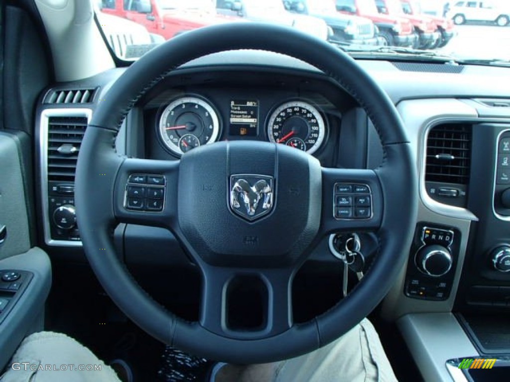 2014 1500 Big Horn Quad Cab 4x4 - Deep Cherry Red Crystal Pearl / Black/Diesel Gray photo #17