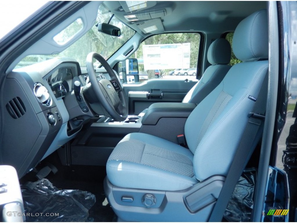 Steel Interior 2014 Ford F250 Super Duty XLT Crew Cab 4x4 Photo #84698974