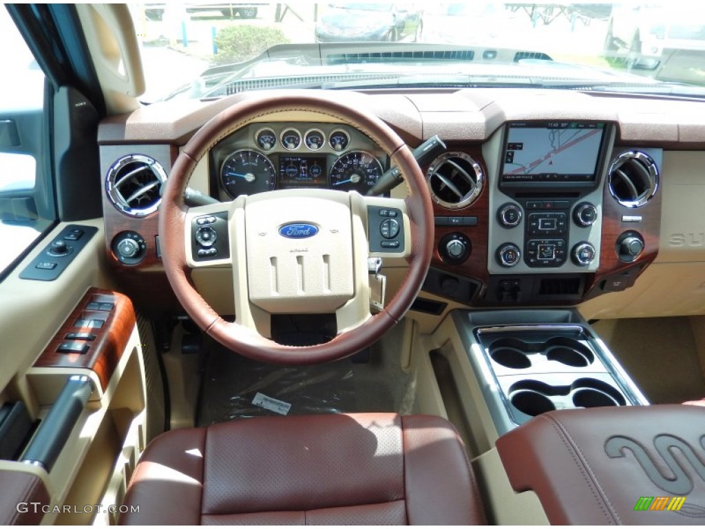 2014 Ford F250 Super Duty King Ranch Crew Cab 4x4 King Ranch Chaparral Leather/Adobe Trim Dashboard Photo #84699377