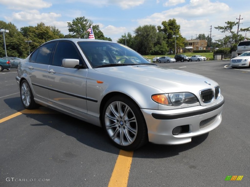 2004 3 Series 330i Sedan - Titanium Silver Metallic / Black photo #3