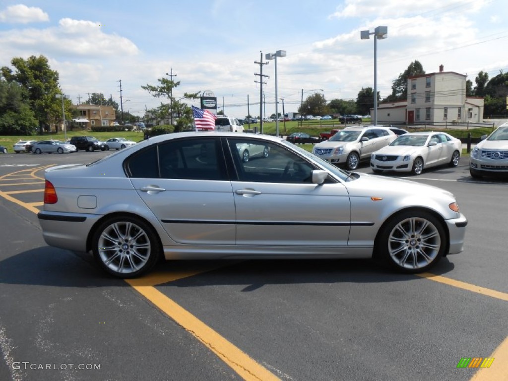 2004 3 Series 330i Sedan - Titanium Silver Metallic / Black photo #4