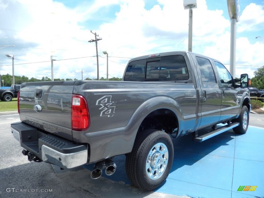 2014 F350 Super Duty Lariat Crew Cab 4x4 - Sterling Gray Metallic / Black photo #3