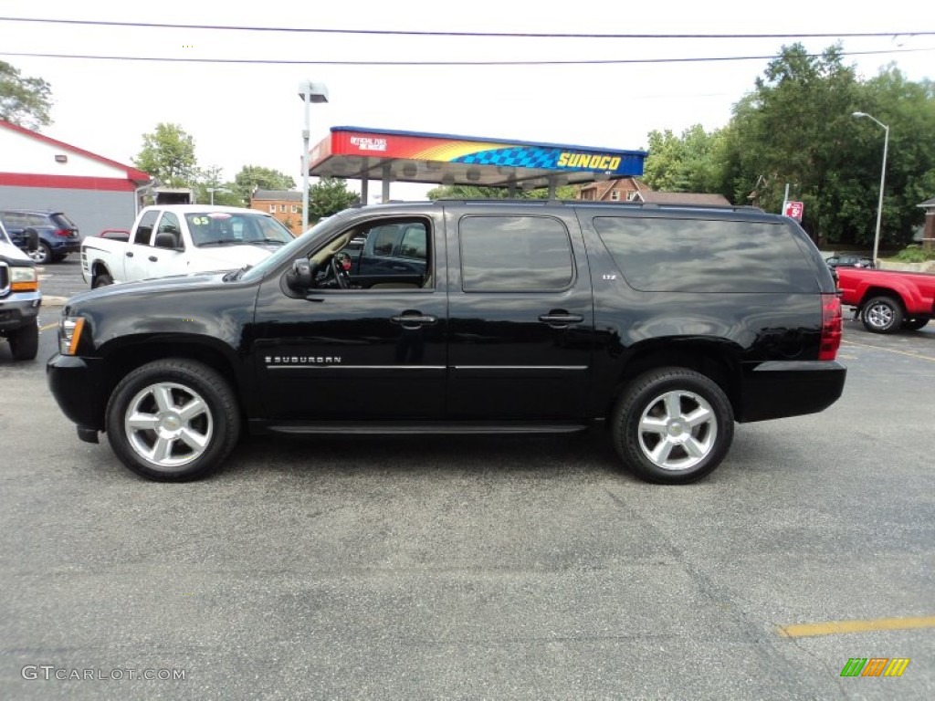 2008 Suburban 1500 LTZ 4x4 - Black / Light Cashmere/Ebony photo #1