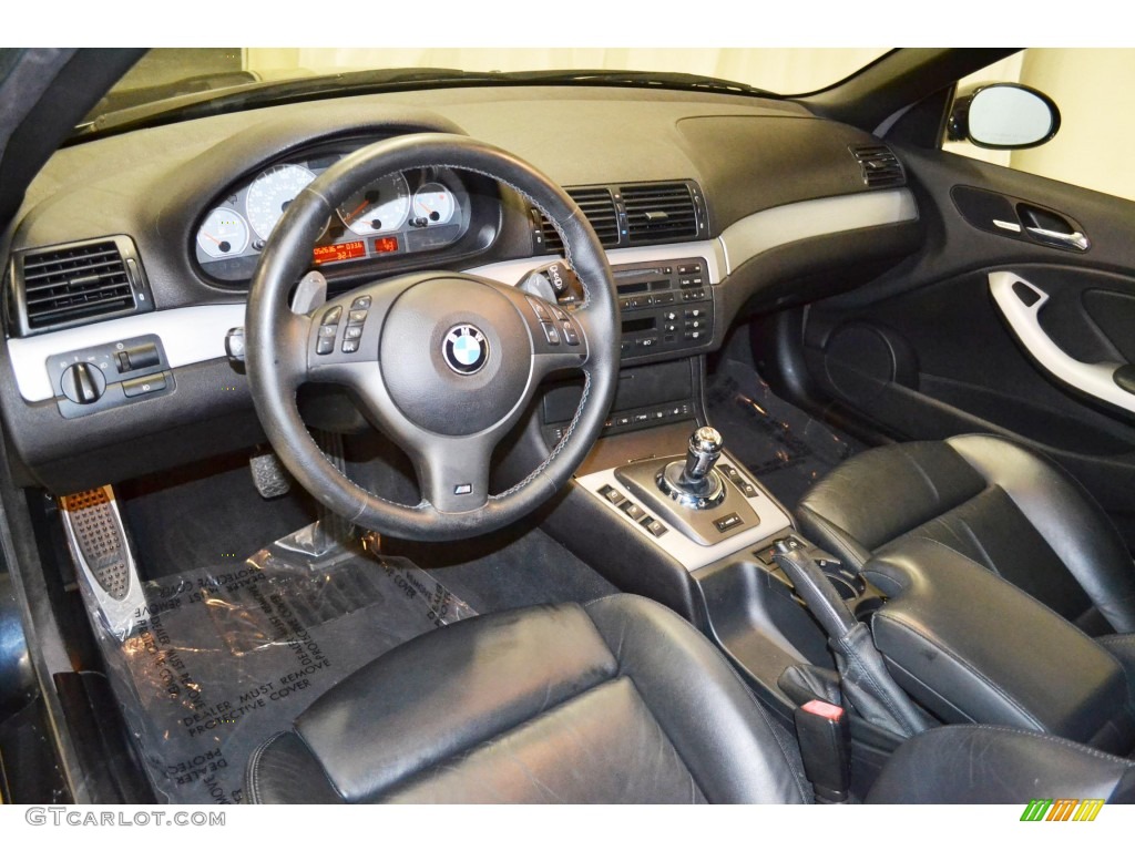 Black Interior 2004 BMW M3 Convertible Photo #84700235