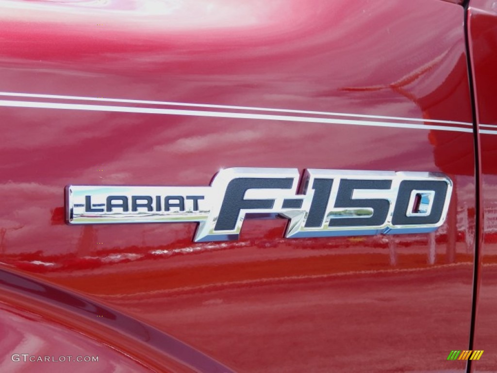2013 F150 Lariat SuperCrew - Ruby Red Metallic / Steel Gray photo #4