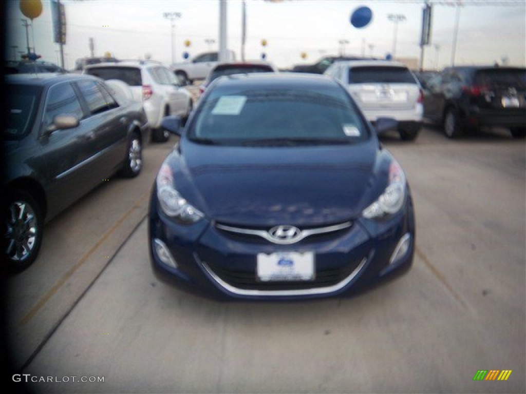 2012 Elantra GLS - Indigo Night Blue / Gray photo #2